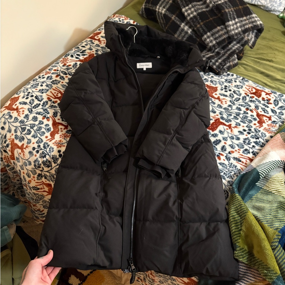 Calvin Klein Black Puffer Coat